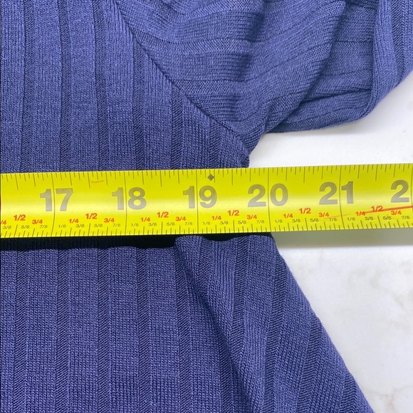Lane Bryant Navy Blue Long Sleeve Ribbed Tunic Size 16 - Picture 5 of 10